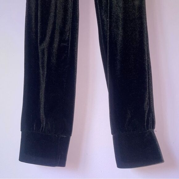 ARIA S Black Velvet Joggers Pull On - Picture 3 of 9
